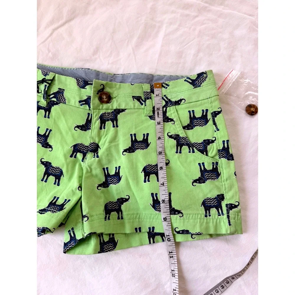Safari elephant Red Camel Lime Green Flat Front Stretch Shorts NWT Size‎ 5